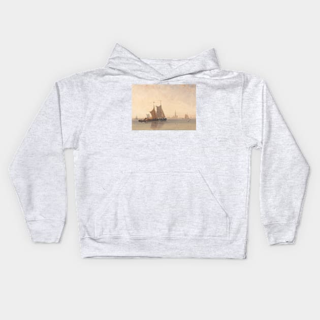 Antwerp, Morning by David Cox Kids Hoodie by Classic Art Stall